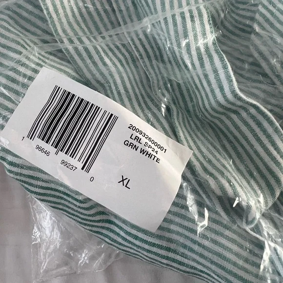 Ralph Lauren Striped Belted Utility Linen Shirt NWT - Picture 3 of 7